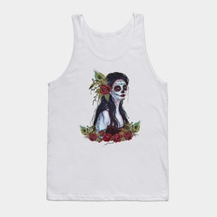 Day of the dead Lila tattooed lady by Renee Lavoie Tank Top